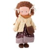 Qiuwaihei Doll Waldorf 9,5 Pouces de Dessin Doux poupées de Chiffon pour Filles avec Un Costume de Sombre Petite Adorable pou