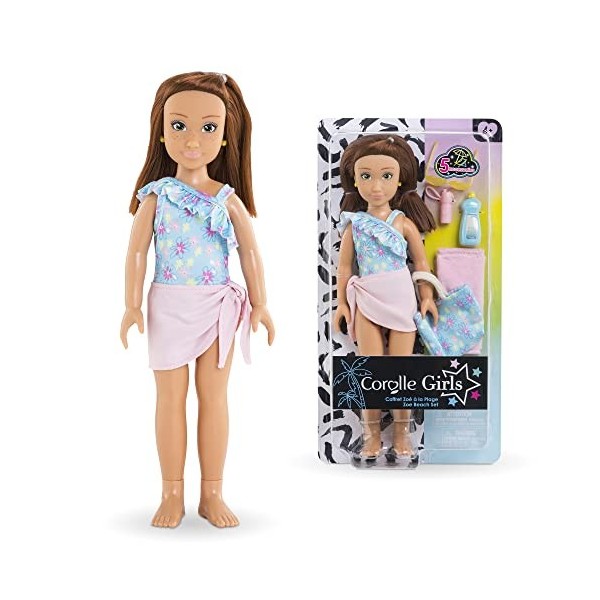 Coffret Zoé a la plage COROLLE GIRLS - poupée mannequin - 5 accessoires - 28 cm - Des 4 ans