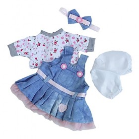 VUGO 22 Pouces 55cm Haute Qualité Poupée Reborn Poupée Tous Les Vêtements en Coton Simulation Reborn Vêtements de poupée