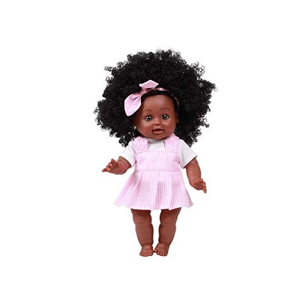 Appoo 138 Pouces poupées Noires pour Les Filles poupées Fille Cheveux Afro poupée Africaine bébé Silicone Nouveauné poupée ré
