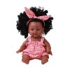 Appoo 138 Pouces poupées Noires pour Les Filles poupées Fille Cheveux Afro poupée Africaine bébé Silicone Nouveauné poupée ré