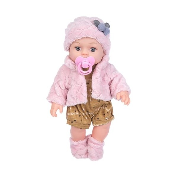 Reborn Dolls Poupées Réalistes pour Bébés Reborn 11,8 Pouces, Poupée Réaliste Lavable pour Fille avec des Vêtements Mignons E