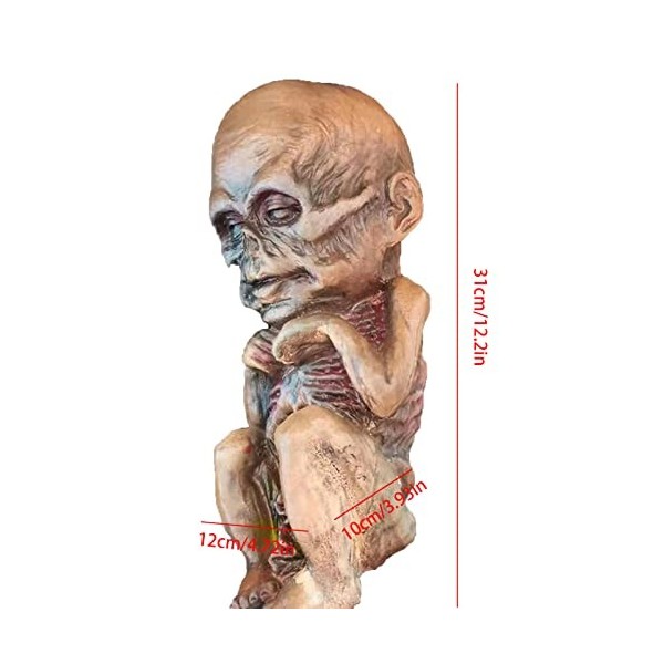 Limitoll Poupées effrayantes dhalloween | Statue en résine de Petites poupées effrayantes de 12,2 Pouces,Farces Poupée Zombi