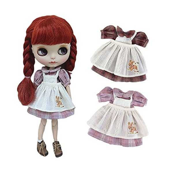 XiDonDon BJD poupée vêtements Robe Costume pour Blyth, Ob24, Licca, Azone BJD poupée Accessoires Jouets vêtements set4 