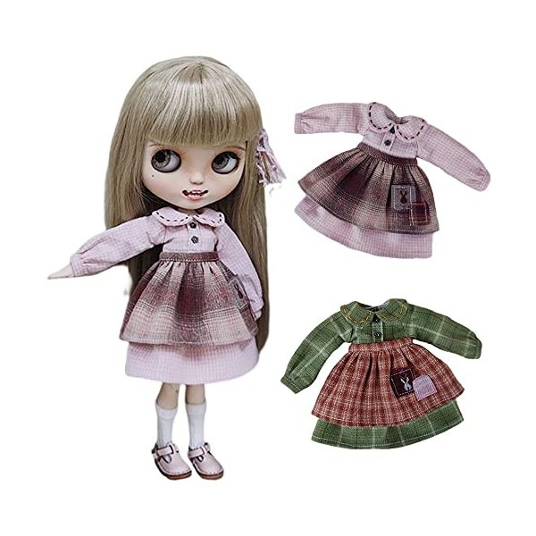XiDonDon BJD poupée vêtements Robe Costume pour Blyth, Ob24, Licca, Azone BJD poupée Accessoires Jouets vêtements set4 