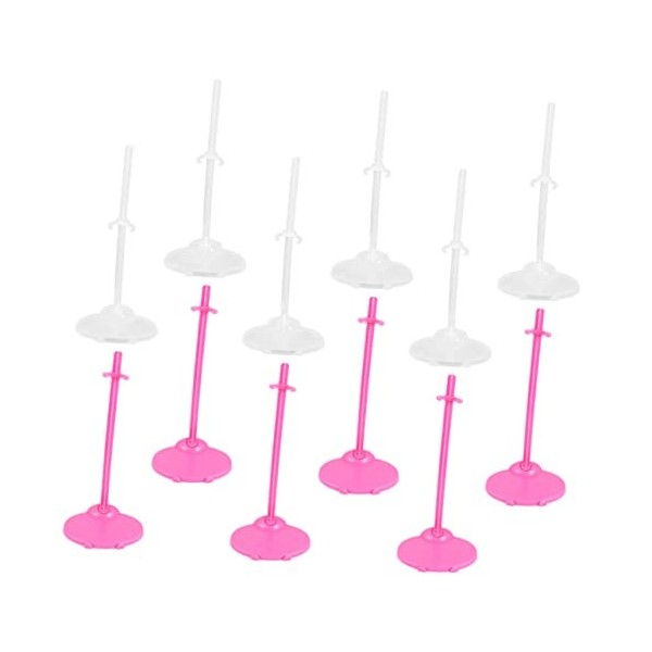 ibasenice 24 Pièces Poupée Debout Clip Clair Présentoir Clair Stand Mini Jouet Ours Jouet Organisateur Action Figure Présento