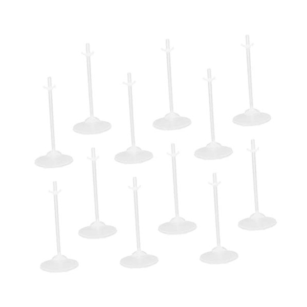 ibasenice 24 Pièces Poupée Debout Clip Clair Présentoir Clair Stand Mini Jouet Ours Jouet Organisateur Action Figure Présento