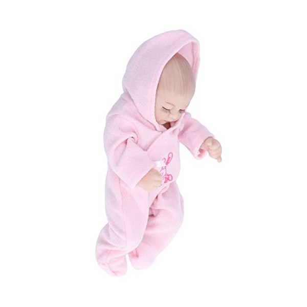 HUSHUI 10 Pouces Reborn Poupées en Silicone Souple Détails du Visage Délicats Lavable Réaliste bébé Poupée Jouet avec Pyjama 