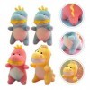 Toyvian 4 Pièces Porte-clés Poupée en Peluche Breloque Clé Animal Mini Dinosaures Voitures Jouets Pendentif Clé De Dessin Ani