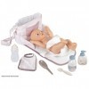 Smoby - Baby Nurse - Sac à Langer - pour Poupons et Poupées - Matelas et Porte-biberon Inclus - 7 Accessoires - 220369WEB