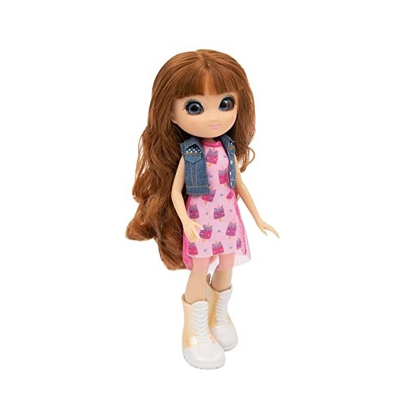 UNIQUE EYES - Poupée Articulée 25 cm avec Yeux Grands Magiques et Profonds Seignez Votre Regard, Sophia Fashion Doll, pour En