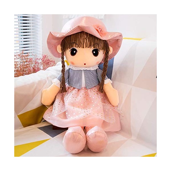 Mignonne Poupée de Chiffon Fille Jouet en Peluche Douce Poupon Mini-princesse Poupée en Chapeau et Jupe Jolie Décoration de M