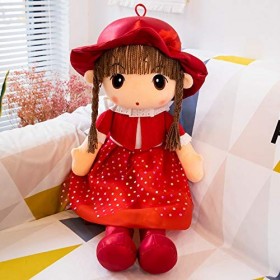 Mignonne Poupée de Chiffon Fille Jouet en Peluche Douce Poupon Mini-princesse Poupée en Chapeau et Jupe Jolie Décoration de M