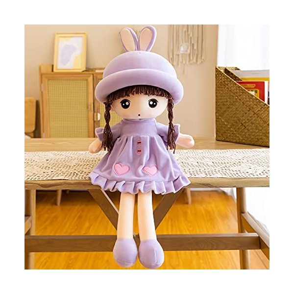 Mignonne Poupée de Chiffon Fille Jouet en Peluche Douce Poupon Mini-princesse Poupée en Chapeau et Jupe Jolie Décoration de M