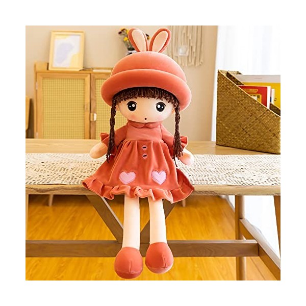 Mignonne Poupée de Chiffon Fille Jouet en Peluche Douce Poupon Mini-princesse Poupée en Chapeau et Jupe Jolie Décoration de M