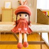 Mignonne Poupée de Chiffon Fille Jouet en Peluche Douce Poupon Mini-princesse Poupée en Chapeau et Jupe Jolie Décoration de M