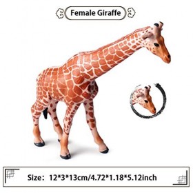 FLORMOON Lot de 3 figurines danimaux réalistes en plastique,Figurines de girafe,Modèle daction,Jouets éducatifs à faire soi
