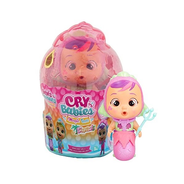 Cry Babies Magic Tears Shelly - Poupée de Collection avec 8 Accessoires - Jouet pour Filles et garçons + 3 Ans