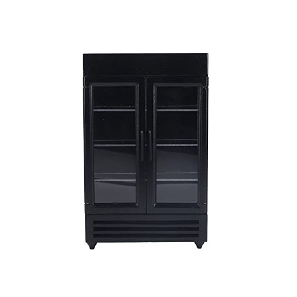 VGEBY Réfrigérateur de Maison de Poupée, Réfrigérateur de Congélateur de Maison de Poupée Miniature de Simulation en Bois pou