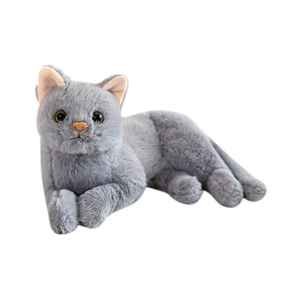 Cat Poupée en Peluche Peluches Chat Chaton Peluche Doux Oreiller Jouets pour Enfants Chat Jouet Chat Interactif en Peluche Ch