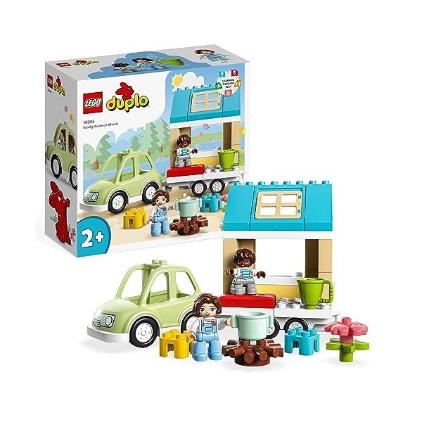 LEGO 10986 Duplo Ma Ville La Maison Familiale sur Roues, Jouet Ã‰ducatif, Set De Camping, Briques, Figurines, Jouet Voiture p