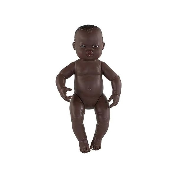 Miniland Miniland31004 40 cm pour Nouveau-né Petite Fille Afrique sans sous-vêtements