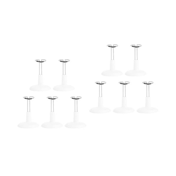 Toyvian 10 Pcs Support Frame Blanc Modèle Support Ours Stand Poupée Base Stand Blanc Poupée Stand Coloré Poupée Stands Manneq