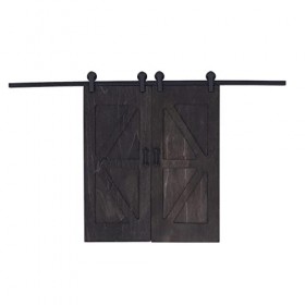 Bagima Partititi Porte de Maison de Poupée Miniature, Porte de Grange, Push Pull, Cloison Coulissante, Modèle de Meubles, Jou