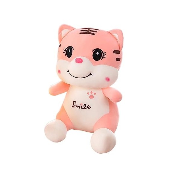 DIKACA 1Pc Rose Souriant Jouet Réaliste Animal en Peluche Animal en Peluche Mascotte Année De Mascotte Poupée Zodiaque Poupée