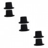 Toyvian 6 Pcs Art Accessoire Robe Mini Art Miniature Et Top Magicien Accessoires Ornements De Chien Chapeau Noir Artisanat Bé