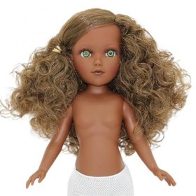 Folk Artesanía Poupée Nue Maris Mulata 35 cm. Vidal Red Dolls Original