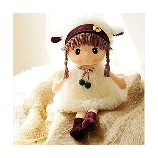 Qchomee Poupée de Chiffon Mignonne Jouet en Peluche Bébé Douce Poupée Ornement Maison Mini-Princesse Chapeau et Vêtements Dét