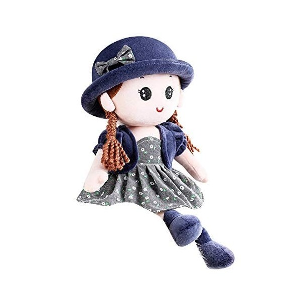 Qchomee Poupée de Chiffon Mignonne Jouet en Peluche Bébé Douce Poupée Ornement Maison Mini-Princesse Chapeau et Vêtements Dét