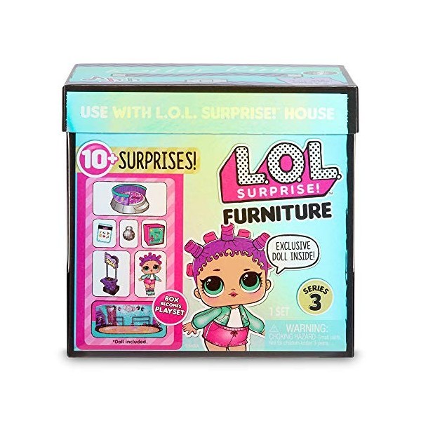 L.O.L. Surprise, Poupée avec mobilier - coffret décor, 1 Poupée 8 cm, mobilier, accessoires, fonction eau surprise, Modèles a