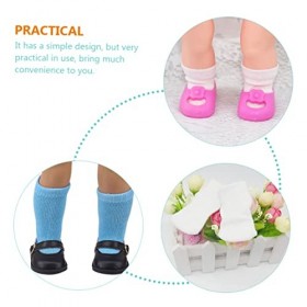 ibasenice Poupées 18 Paires De Chaussettes De Poupée Poupées De Maison De Poupée Chaussettes Nouveau-Né Mini Accessoires De M