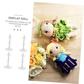 ibasenice 4 Ensembles Poupée Debout Stand Poupée Présentoir Poupée Support Mini Accessoires Support Miniature Poupée Table St