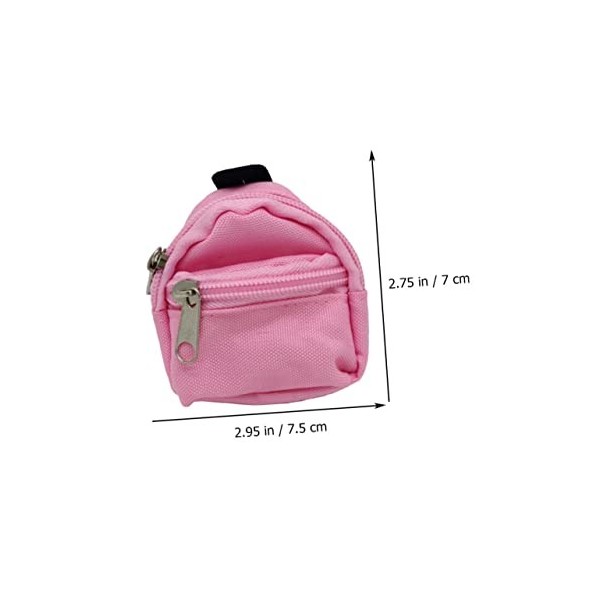 ibasenice 4 Pièces Sac DÉcole De Simulation Portefeuille Zippé Fille Sacs À Fille Poupées Mini Sac De Poupée Fille Portefeui