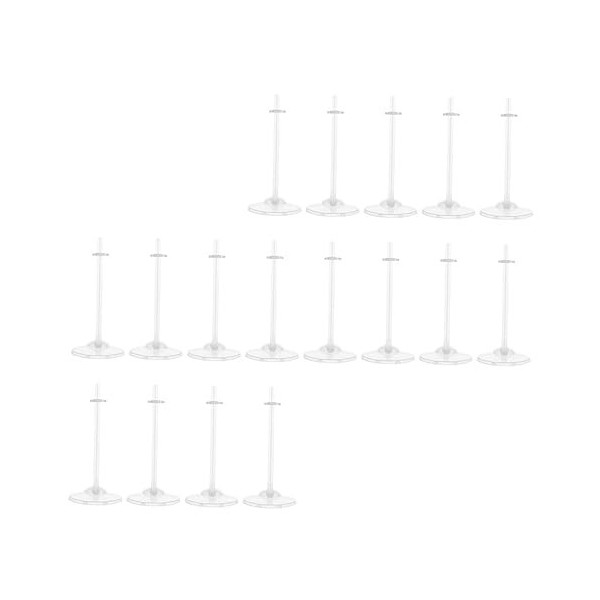 Toyvian 34 Pièces Stand Debout De Poupée Support en PVC Accessoires De Figurines Support De Poupée Porte-poupée Présentoir De