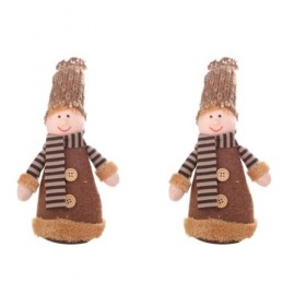 Abaodam Décoration De Fête De Noël Décoration De Bureau pour Poupée De Bureau 2 Pièces Décorations De Noël pour Homme Décor D