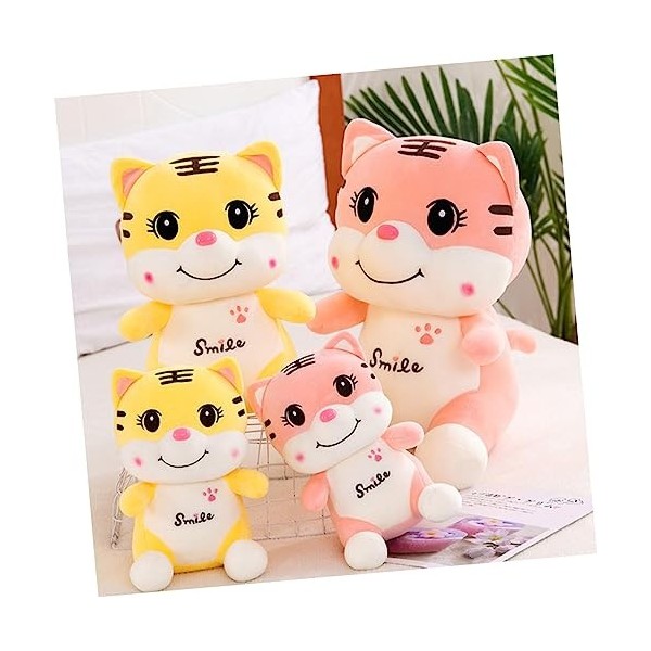 ibasenice 1Pc Rose Souriant Tigre Dessin Animé Pendentif Figurine Jouet Animal en Peluche Mascotte Animal en Peluche Poupée L