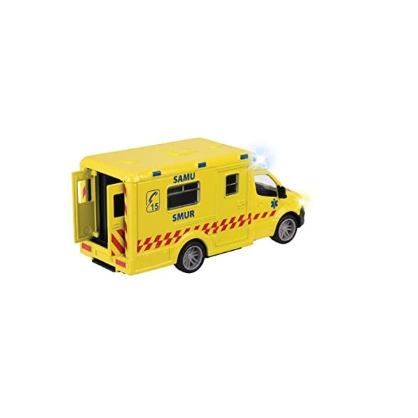 Majorette - Grand Series - Mercedes Ambulance - 15cm Echelle 1/43ème - Sons et Lumières - Dès 3 Ans - 213712001002