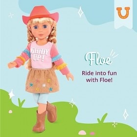 Glitter Girls – 14-inch Poseable Fashion Doll – Braided Blonde Hair & Blue Eyes – Fringed Shirt, Star Skirt & Riding Boots – 