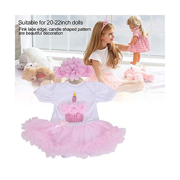 Robe de Poupée Vêtements de Poupée de 20-22 Pouces Jeux dImitation Pour Bébé Filles Cadeau