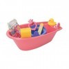 Heless 914-Baignoire pour poupée avec Beaucoup daccessoires, Taille : Environ 40,5 cm, 914, Couleurs mélangées