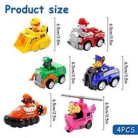 VOCDEMERI 6 modèles de voitures de jeu de rétraction,avec voiture de police,camion de pompiers,camion de recyclage,bulldozer,