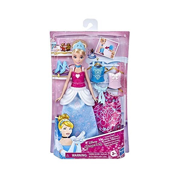 Disney Princesses - Poupee Mannequin Cendrillon Multi-Tenues - 30 cm