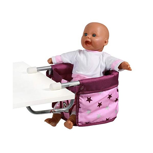 Siège De Table Pour Poupée Jusqu'à 60 Cm - Adapté à Tous Les Plateaux - Accessoire Poupée Bayer Chic