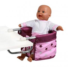 Bayer Chic 2000-Siège de Table pour poupées jusquà 60 cm, 735 78, Stars mûre