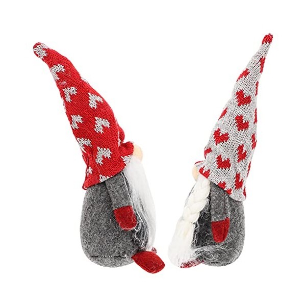 FOMIYES Gnomes Elfes Suspendus 2pcs Xmas Party décors poupées de No?l poupées tricotées Rudolph poupées GNOME poupées pour la