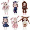 Greabuy Mignon Royal Princesse Jouet Poupées Pack 3 pour Enfants Jeu Rôle Amusant À Mode Tout-Petits Mini Poupées pour Petite